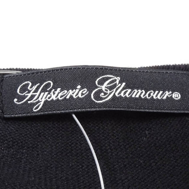 HYSTERIC GLAMOUR(ヒステリックグラマー)の美品 HYSTERIC GRAMOUR ヒステリックグラマー Vネックカットソー ブラック FREE コットン100％ 長袖 薄手 ガール Tシャツ ロンT トップス レディース AU1169A58  レディースのトップス(Tシャツ(半袖/袖なし))の商品写真