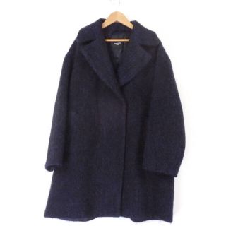 マックスマーラ(Max Mara)の美品 maxmaraWEEKEND マックスマーラ CARAIBI コート ネイビー×ブルー 38(S) ウール アルパカ モヘア テーラード レディース AN34B19 (ロングコート)