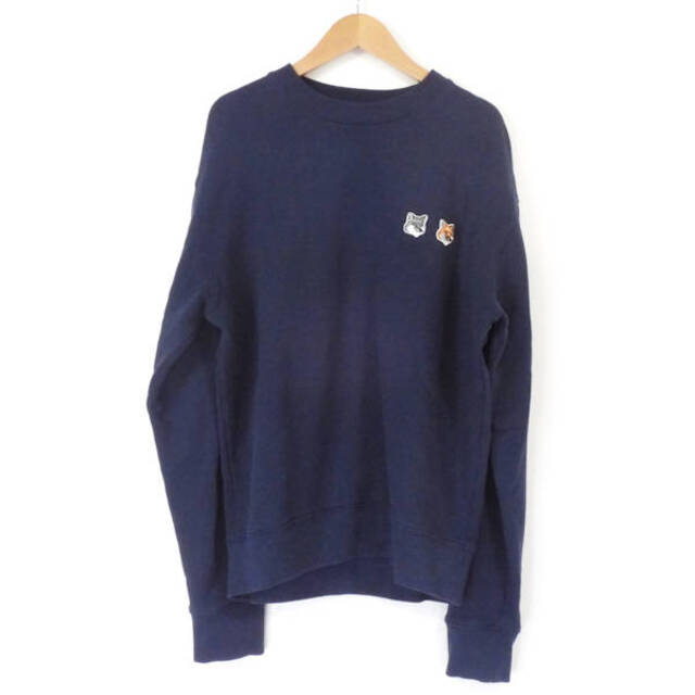 美品 MAISON KITSUNE メゾンキツネ トレーナー ネイビー XXS コットン100％ スウェット トップス レディース AM3848A58  | フリマアプリ ラクマ