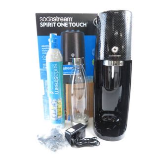 未使用 sodastream ソーダストリーム Spirit One Touch スピリットワンタッチ 炭酸水メーカー 1点 ブラック  スターターキット 黒 調理器具 SU3572Z