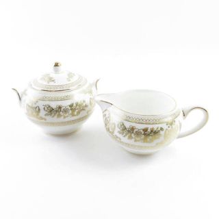 ウェッジウッド(WEDGWOOD)の美品 WEDGWOOD ウェッジウッド コロンビアゴールド シュガー&クリーマー 2点 セット W つぼ 22金 廃盤 希少 SU3574D (その他)