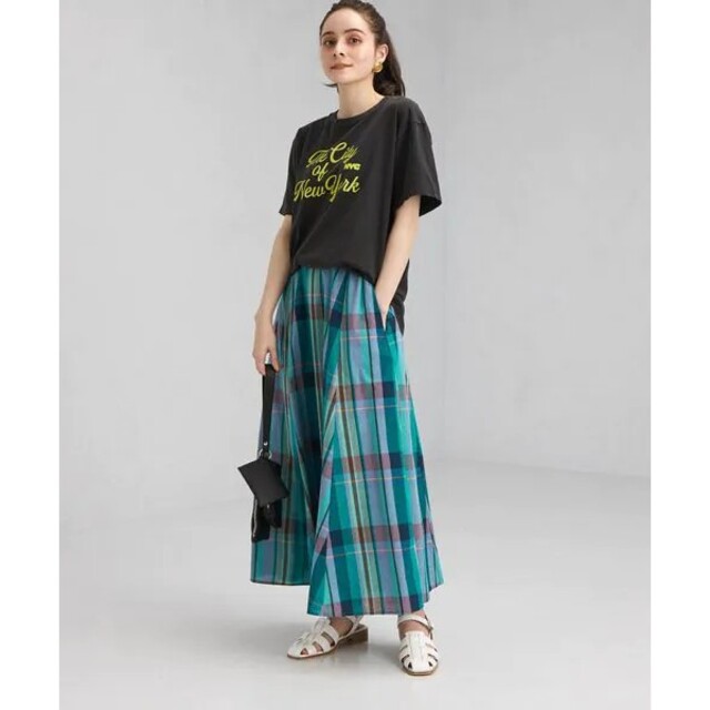 UNITED ARROWS green label relaxing(ユナイテッドアローズグリーンレーベルリラクシング)のgreen label relaxing　IND マドラス チェック スカート レディースのスカート(ロングスカート)の商品写真