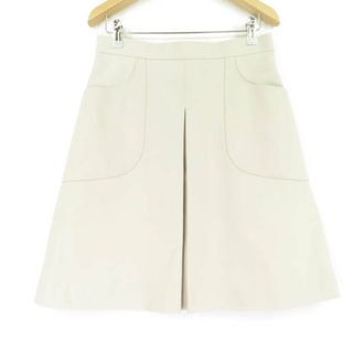 フォクシー(FOXEY)の美品 FOXEY NEW YORK フォクシー Faille Cargo Pleated Skirt 35073 スカート ベージュ系 40 ポリエステル100％ レディース AY2891A58 (ミニスカート)