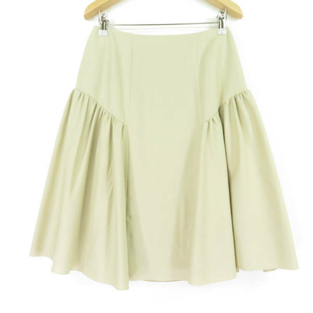 美品 FOXEY NEW YORK フォクシー Round Godet Flare Skirt 35955 スカート ベージュ系 38 ポリエステル100％ レディース AY2892A5889cmスカート丈