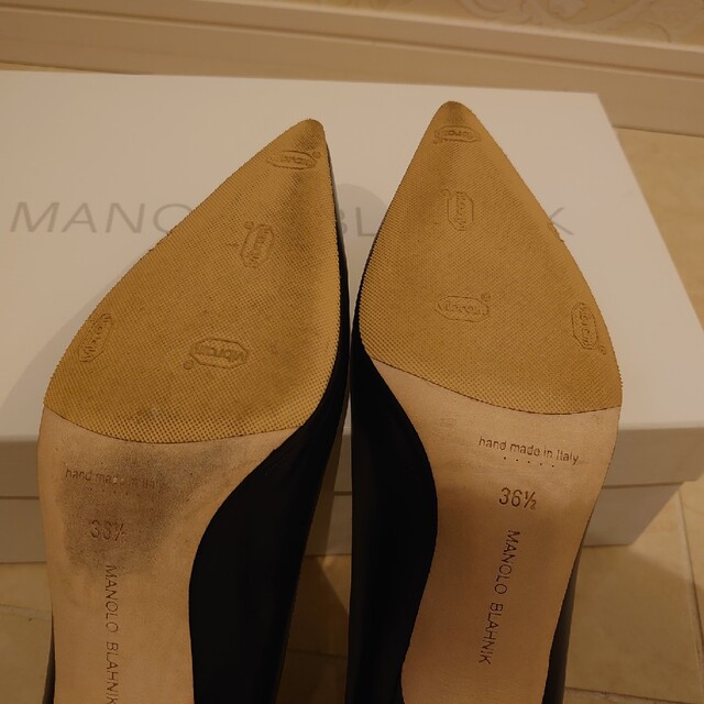 MANOLO BLAHNIK(マノロブラニク)のロンハーマン 別注 マノロブラニク キエッタ ネイビー パンプス サンダル レディースの靴/シューズ(ハイヒール/パンプス)の商品写真