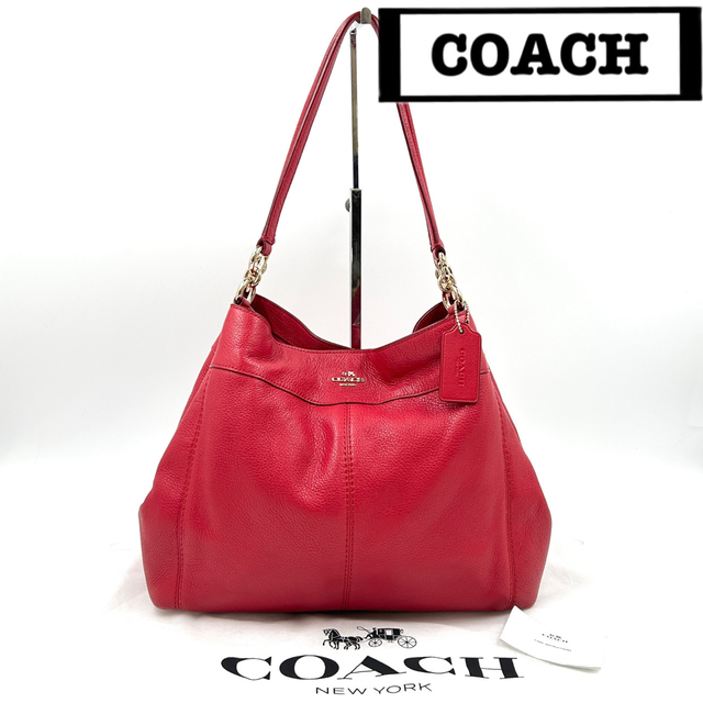 【購入者決定】COACH コーチ　レザー　トートバッグ　F575451 　レッド