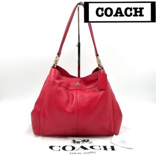 コーチ(COACH)の【購入者決定】COACH コーチ　レザー　トートバッグ　F575451 　レッド(トートバッグ)