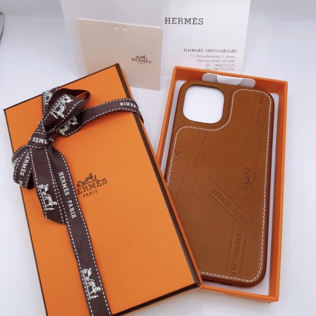 Hermes(エルメス)のエルメス ボルデュック ヴォーバレニア iPhone12ケース Pro スマホ/家電/カメラのスマホアクセサリー(iPhoneケース)の商品写真