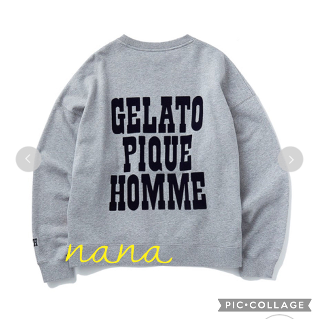 gelato pique(ジェラートピケ)のリサイクル裏毛ビッグロゴ上下セット♡グレー メンズのトップス(スウェット)の商品写真