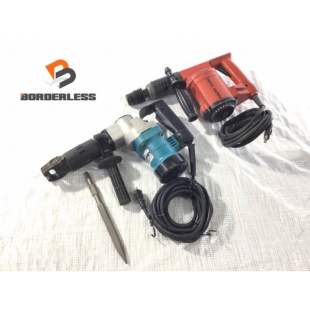 Makita(マキタ)の☆中古品 2台セット☆makita マキタ 電動ハンマー HM0810 HILTI ヒルティ ハンマドリル TE22 ハツリ ※ブルポイント(未使用)付き 63398 自動車/バイクのバイク(工具)の商品写真