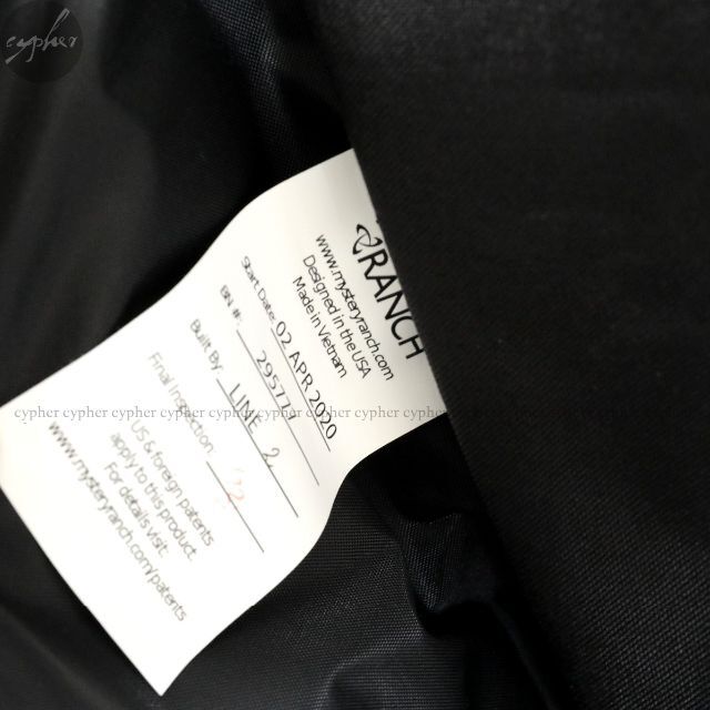 新品 ミステリーランチ RATS INTL パック バックパック 黒 ラッツ