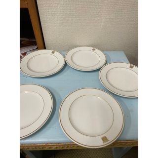 ノリタケ(Noritake)のノリタケ プレート 白5つセット汚れあり(食器)