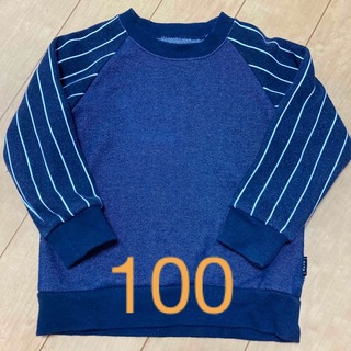 GITA   裏起毛　トレーナー　ネイビー　100(Tシャツ/カットソー)
