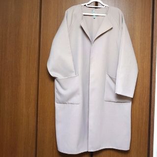 グローバルワーク(GLOBAL WORK)の【美品】グローバルワーク　ノーカラーコート・ロングコート(ガウンコート)