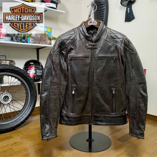 定価8万☆未使用☆Harley-Davidson レザージャケット ブラウン/M 2022