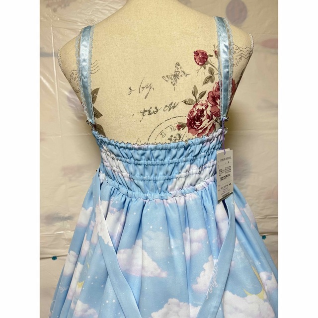 Angelic Pretty(アンジェリックプリティー)のAngelic pretty misty sky  サックス　JSK 3点セット レディースのワンピース(ひざ丈ワンピース)の商品写真