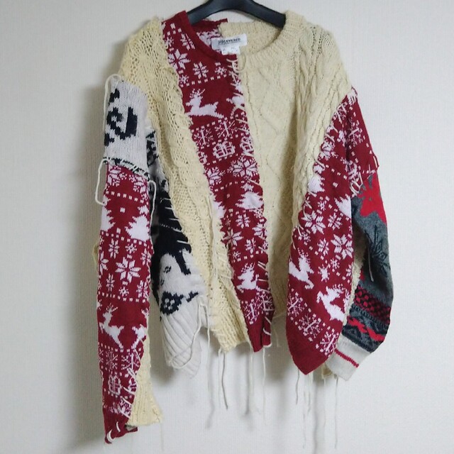 未使用【DISCOVERED】 Nordic Collage Sweater