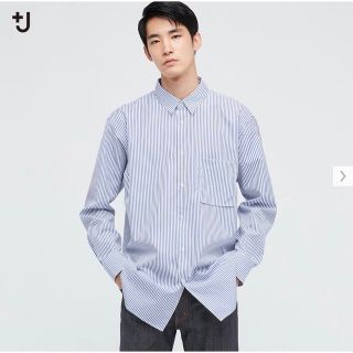 ユニクロ(UNIQLO)のユニクロ +J スーピマコットンシャツ(長袖) ストライプ(シャツ)