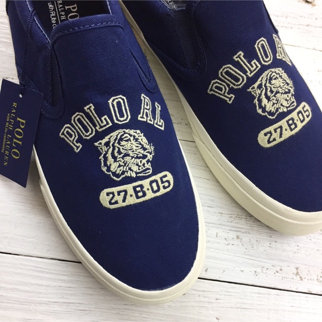 POLO RALPH LAUREN(ポロラルフローレン)の毎日使えて大活躍♩刺繍/デッキシューズ【27.5】ラルフ/ポロ/スニーカー メンズの靴/シューズ(デッキシューズ)の商品写真