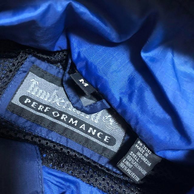 Timberland - 90s Timberland ナイロン パーカー 青 紺 M Timberland - 90s Timberland ナイロン パーカー 青 紺 M