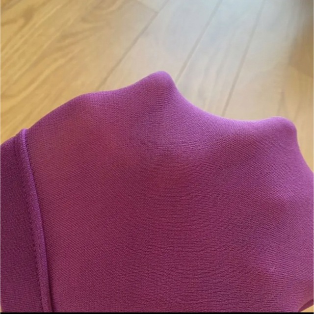 新品2枚入り紫ロングニット腹巻き　S-LLフリーサイズ　チューブトップインナー レディースの下着/アンダーウェア(アンダーシャツ/防寒インナー)の商品写真