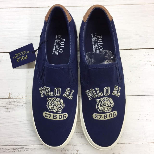 POLO RALPH LAUREN(ポロラルフローレン)の毎日使えて大活躍♩刺繍/デッキシューズ【26.5】ラルフ/ポロ/スニーカー メンズの靴/シューズ(デッキシューズ)の商品写真