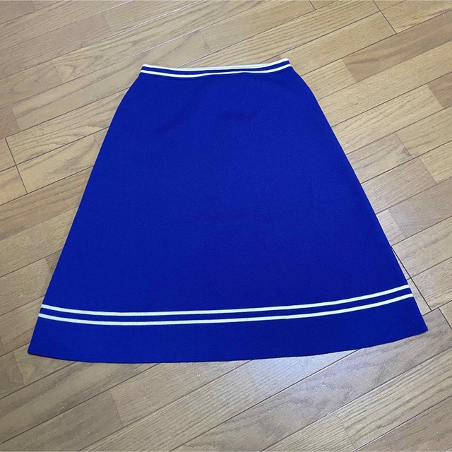 Gucci(グッチ)の期間限定●GUCCIグッチ青×白ラインニットスカートM レディースのスカート(ロングスカート)の商品写真