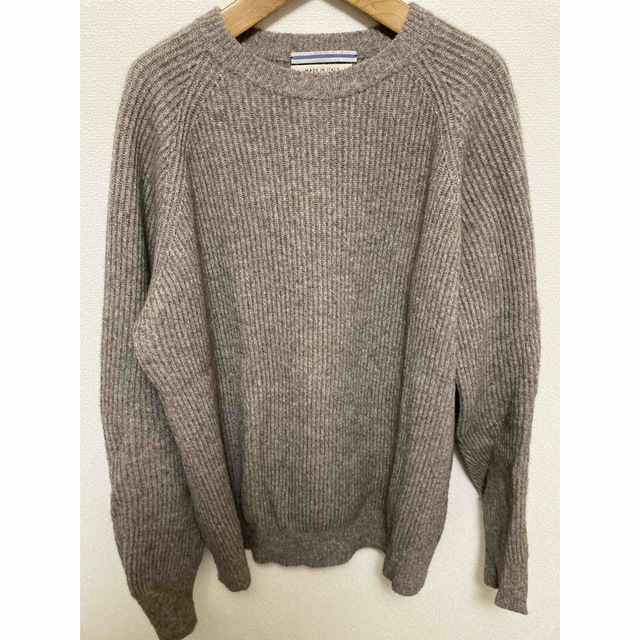 Cristaseya / クリスタセヤ | yak wool ribbed raglan sweater  ヤクウール リブニットセーター | XL | ブラウン系 | メンズ