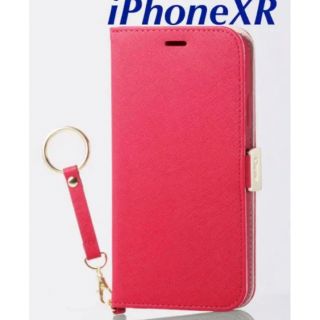 エレコム(ELECOM)の【大特価】iPhoneXR レザーカバー【手帳型】 【ディープピンク】(iPhoneケース)