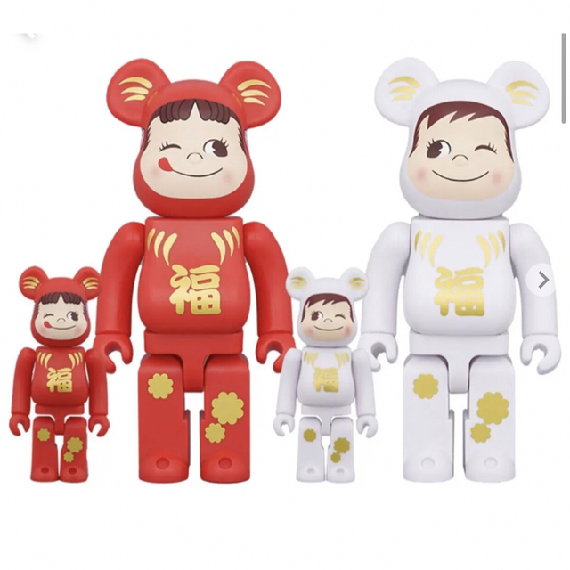 フィギュア新品 BE＠RBRICK 達磨ペコちゃん & ポコちゃん 100% & 400%