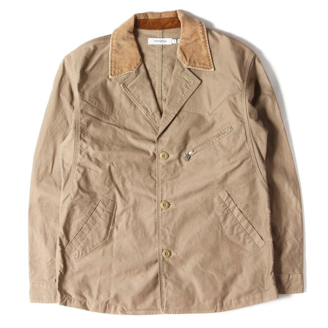 NONNATIVE ノンネイティブ コート 20SS コットン コード ワークコート ジャケット RANCHER COAT COTTON COMPACT CORD アウター ベージュ 1 【メンズ】【美品】【R032】