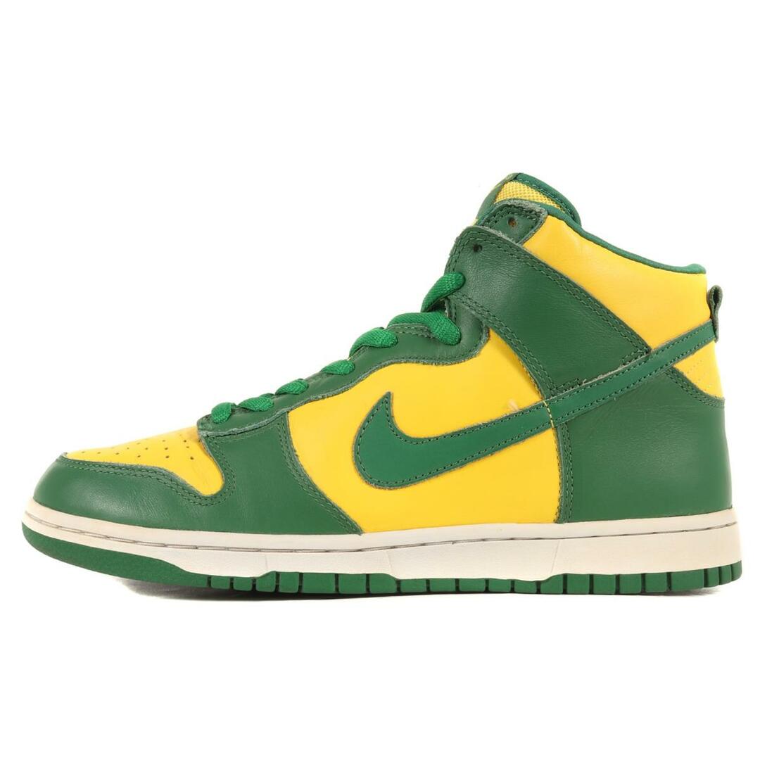 NIKE ナイキ スニーカー DUNK HIGH BRAZIL ブラジル 304717-731 2003年製 イエロー×クラシックグリーン シューズ 靴 ブランド サイズ：27.5cm US9.5 【メンズ】【R032】