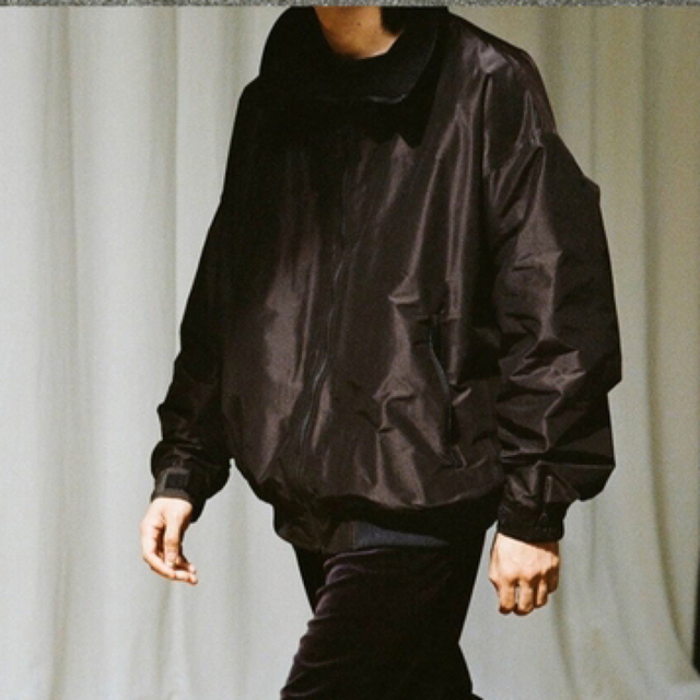 LIDNM SILK RAYON TRACK JACKET COAL BLACK