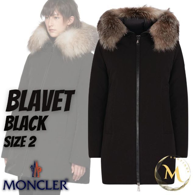 希少・美品☆矢田亜希子着用モデル☆MONCLER BLAVET ２ L ブラック