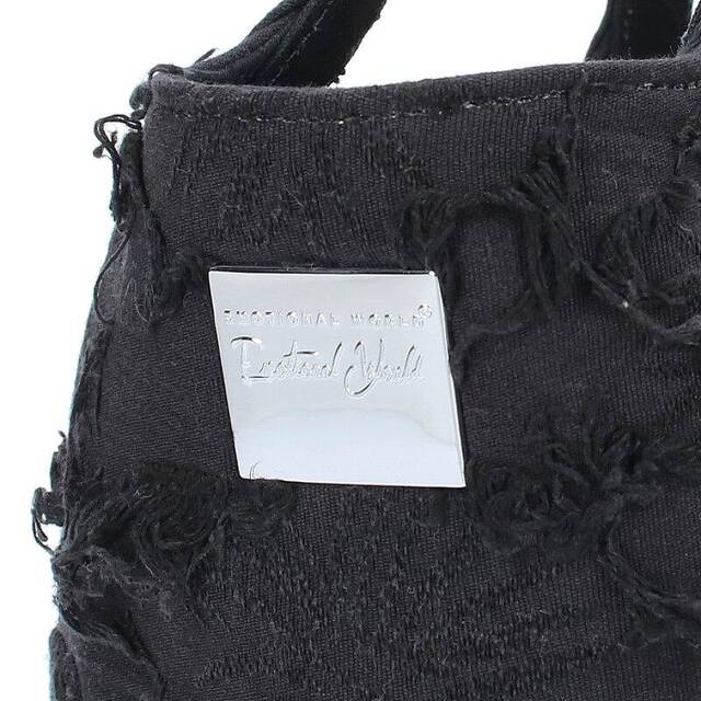 エモーショナルワールド EMOTIONAL WORLD BUCKET BAG 解れ加工総柄ハンドバッグ メンズ