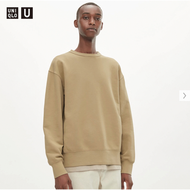 UNIQLO(ユニクロ)のユニクロU ガーメントダイスウェットシャツ 22aw マスタードXXL メンズのトップス(スウェット)の商品写真