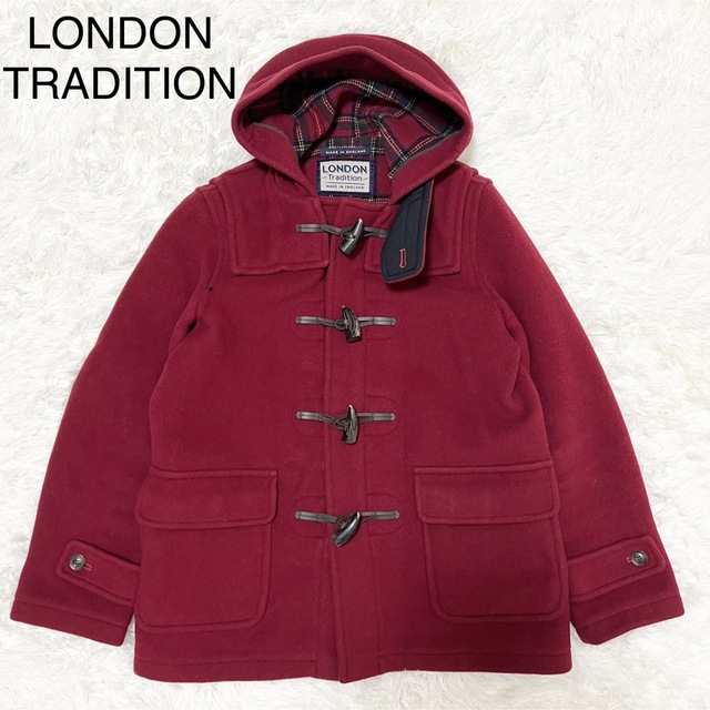 希少色 美品】ロンドントラディション ダッフルコート 赤 XS位