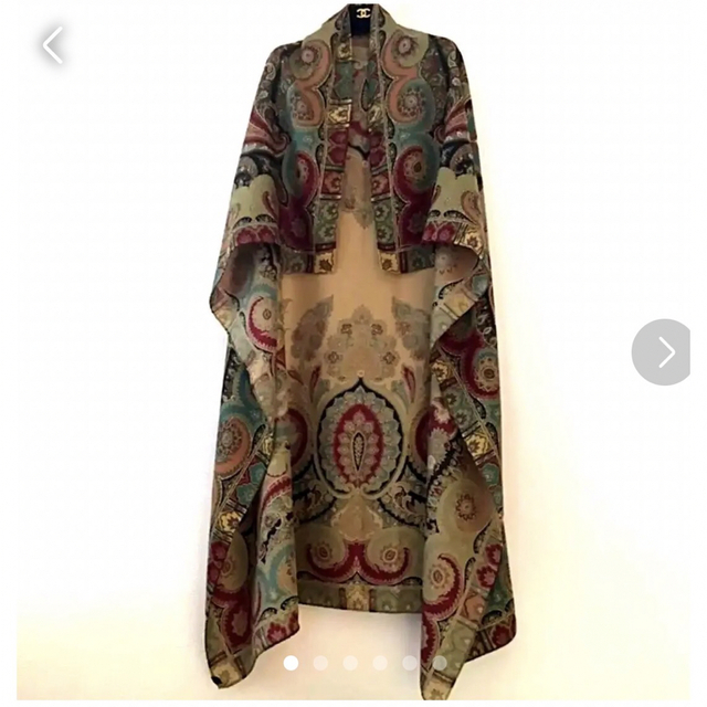 新品 ETRO エトロ 大判 シルクウール ストール スカーフ