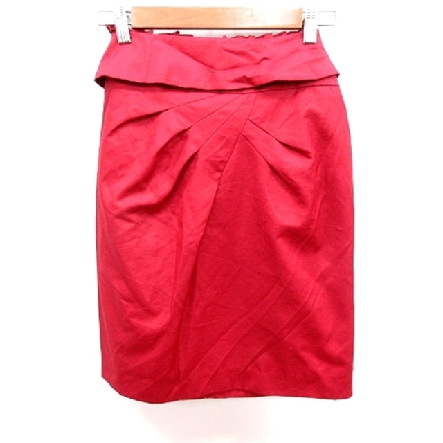 JUSGLITTY(ジャスグリッティー)のジャスグリッティー スカート タイト ひざ丈 ウエストマーク 2 赤  レディースのスカート(ひざ丈スカート)の商品写真
