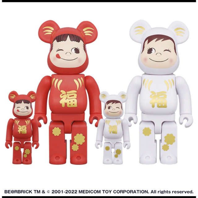 BE@RBRICK 達磨 ペコちゃん ＆ ポコちゃん 400％ & 100％