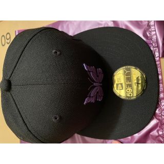 ニードルス(Needles)のneedles newera コラボ　新品　未使用　7 3/8  貴重　ブラック(キャップ)