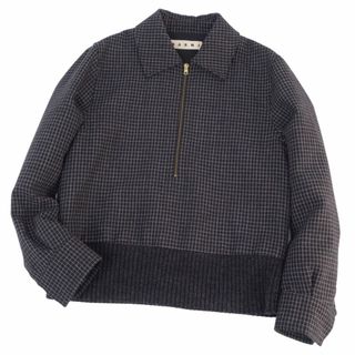 マルニ MARNI 17awチェックシャツプルオーバー ハーフジップコレクション