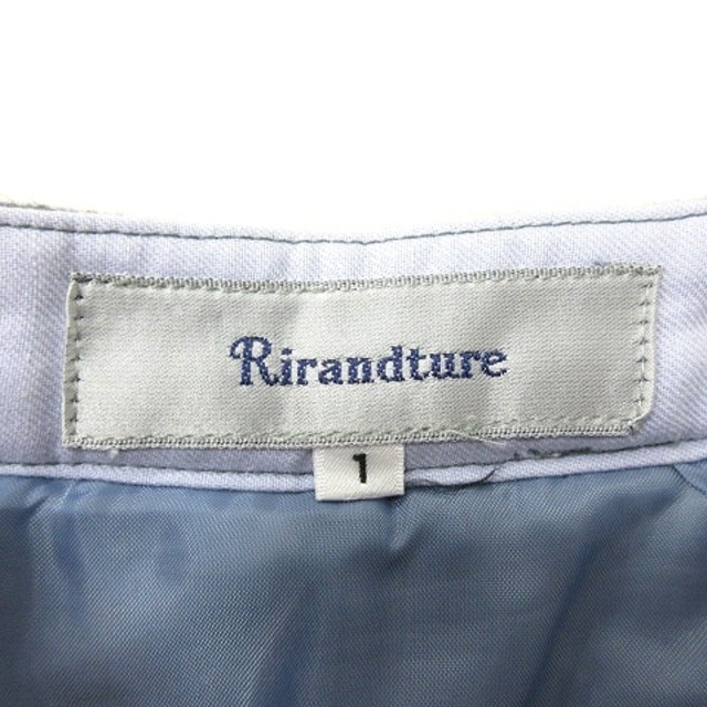 Rirandture(リランドチュール)のリランドチュール フレアスカート ミニ チェック ウール 1 青 ブルー レディースのスカート(ミニスカート)の商品写真