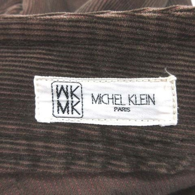MK MICHEL KLEIN(エムケーミッシェルクラン)のエムケー ミッシェルクラン コーデュロイパンツ クロップド ワイド 38 茶 レディースのパンツ(その他)の商品写真