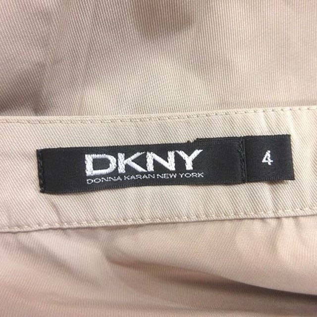 DKNY(ダナキャランニューヨーク)のダナキャランニューヨーク DKNY タックスカート フレア ひざ丈 4 ベージュ レディースのスカート(ひざ丈スカート)の商品写真