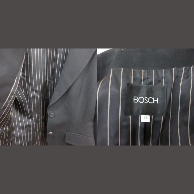 BOSCH(ボッシュ)のボッシュ スーツ テーラードジャケット スラックスパンツ ウール 38 ブラック レディースのフォーマル/ドレス(スーツ)の商品写真
