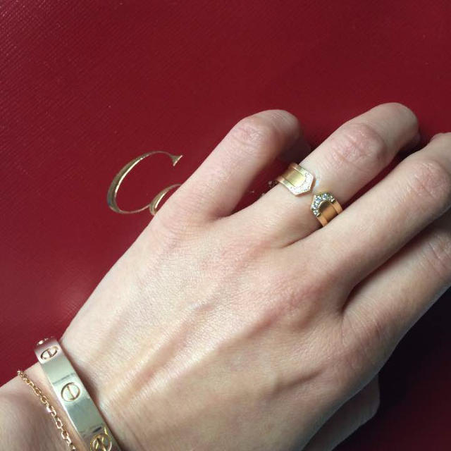 Cartier(カルティエ)の付属品 全部有り カルティエ 2C ダイヤモンド ゴールド リング  レディースのアクセサリー(リング(指輪))の商品写真