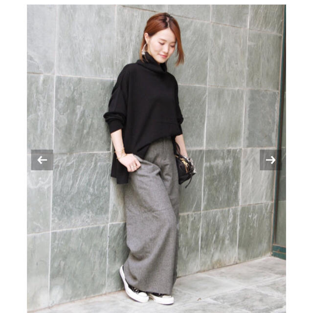 JOURNAL STANDARD(ジャーナルスタンダード)のJOURNAL STANDARD relume フラノウールワイドパンツ グレー レディースのパンツ(カジュアルパンツ)の商品写真