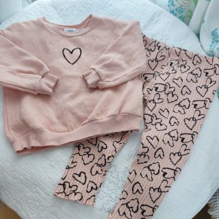 ザラキッズ(ZARA KIDS)のZARA 裏起毛 パーカーセット(ニット)