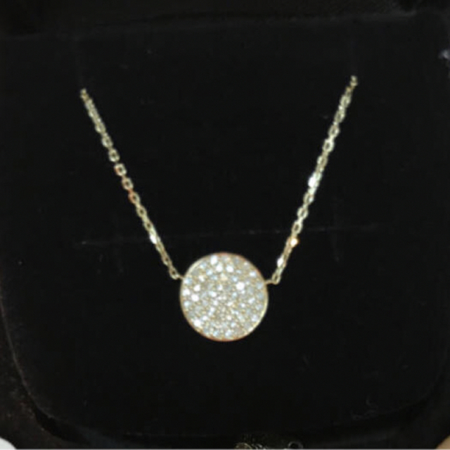 激安大特価!アクセサリーアガット agete マイクロセッティング ネックレス k18 0.11ct